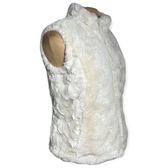 nicole miller original off white ivory reversible puffer vest size S - Picture 9 of 15